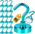 DIYMAG Magnetic Hooks, 25Lbs Strong Heavy Duty Cruise Magnet S-Hooks for Classroom, Fridge, Hanging, Cabins, Grill, Kitchen, Garage, Workplace and Office Etc, (20 Pack-Green)
