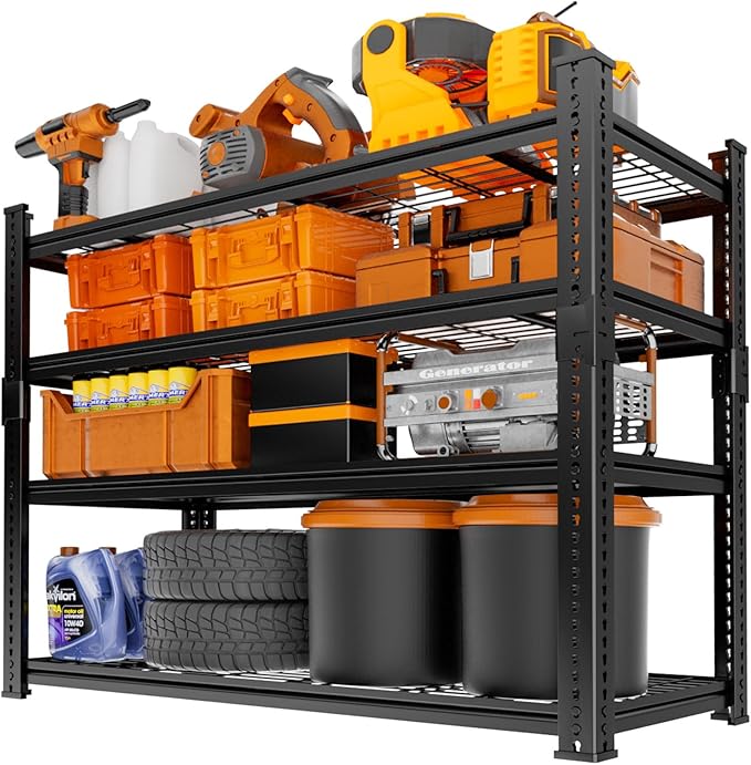Storage Shelves Heavy Duty 3 PCS, 36"L x 16"W x 60"H Garage Wire Shelving Unit Loads 1920LBS, 4-tier Adjustable Metal Industrial Utility Shelf Rack for Kitchen, Laundry, Pantry, Warehouse, Basement
