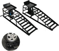 2 Pack Hydraulic Car Ramps 10,000lbs/5T Capacity Low Profile Car Lift Service Ramps Truck Trailer Garage, Height Hydraulic Vehicle Ramps,Black