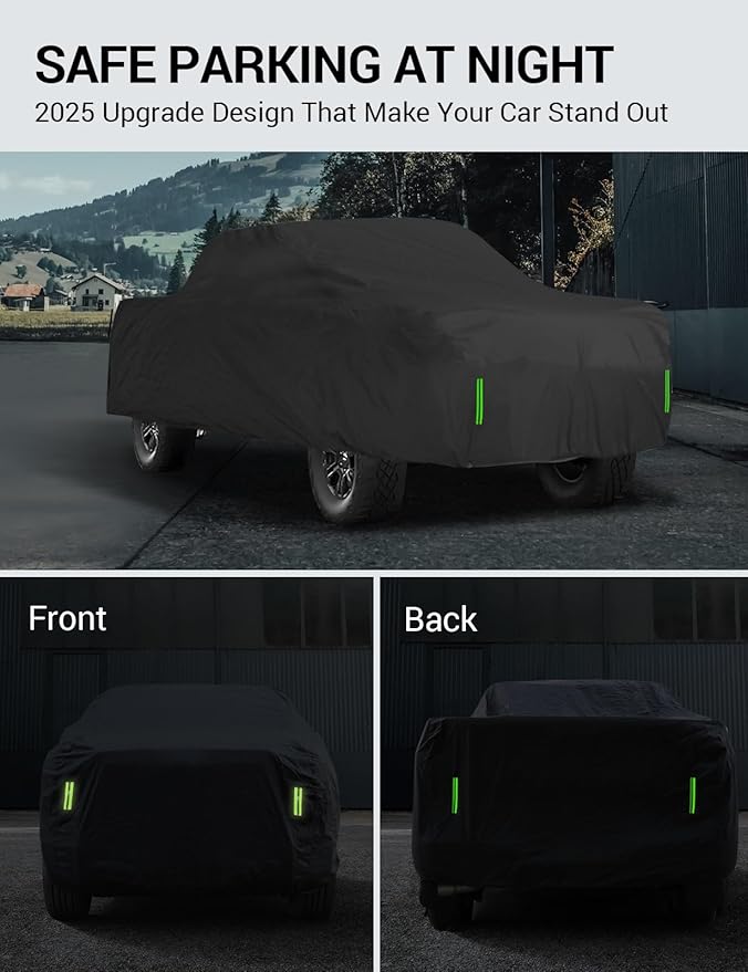 Proadsy Upgrade Car Cover for 2021-2024 2025 Ford Maverick, Waterproof All Weather for Automobiles, Windproof Snowproof Rain Hail Sun UV Protection Full Outdoor Indoor Exterior Car Covers, Black