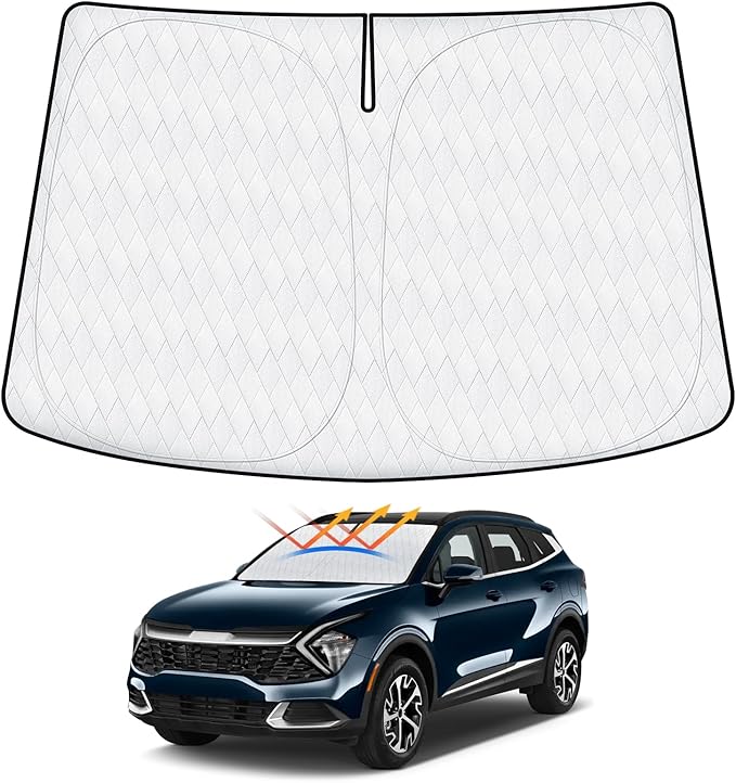 Cartist 5-Layer Windshield Sun Shade Custom Fit for Kia Sportage 2023 2024 2025 Accessories Foldable Car Front Window Sunshade Sun Visor Protector