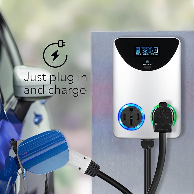 Lectron NEMA Socket Splitter for Level 2 EV Charger Installation - Power Your EV Charger and High-Powered Appliance from The Same Outlet (50 Amp NEMA 14-50 to NEMA 14-50 / NEMA 14-50 Splitter)