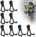 8 Pack Large Magnetic Hooks Heavy Duty Extra Strong Magnetic Garage Hooks Big NdFeB Industrial Magnet Hooks Magnetic Utility Storage Holder Organization with Anti-Slip Coating for Hanging Garden Tools