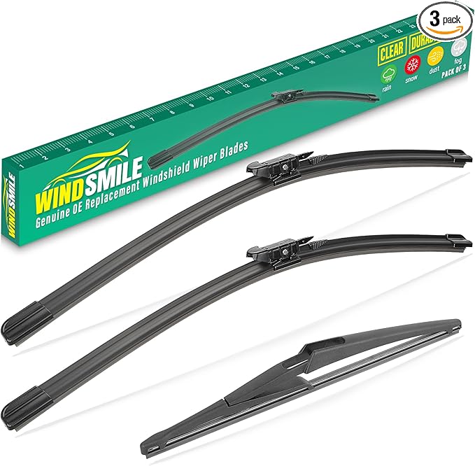 28" 21" 12" Windshield Wiper Blades Replacement for Mercedes Benz W164 ML-Class 2006-2011, X164 GL-Class 2007-2012, W251 R-Class 2006-2012 Front Rear Wipers Set (Pack of 3)