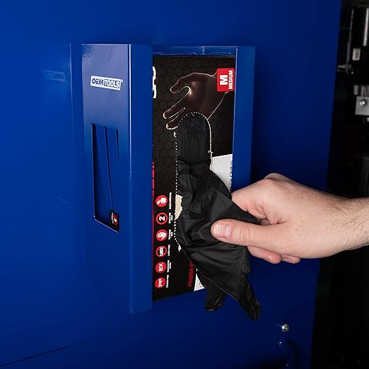 OEMTOOLS 23124 Blue Magnetic Glove Dispenser, Disposable Gloves Box Holder, Magnetic Glove Box Holder for Wall Mount