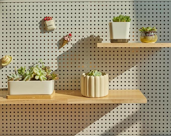 Shelves for PegBoard, Pine Wooden Pegboard Shelf Wall Organizer, Wooden Board for Walls Home, Garage Tool Storage, Office Organization, Kitchen, Craft Room,1 Pack