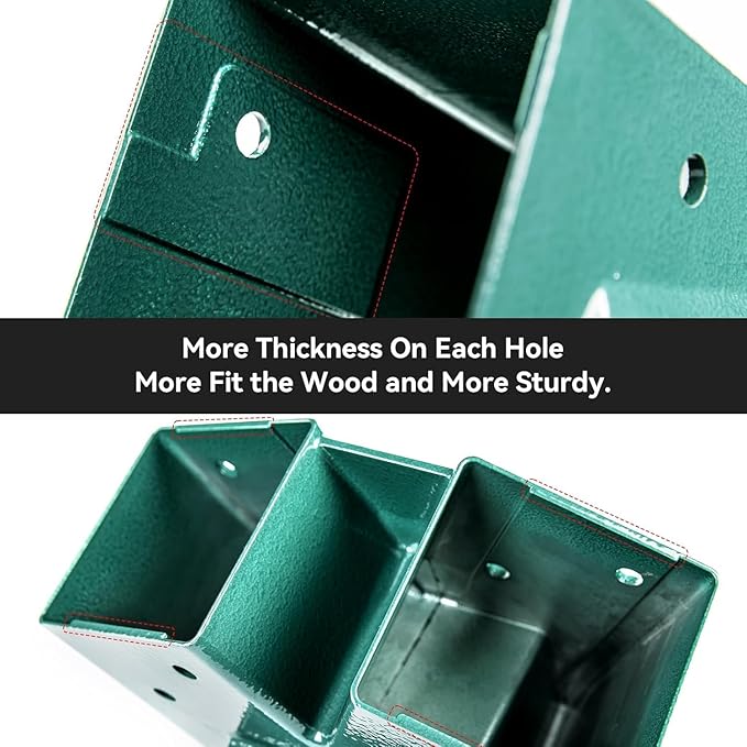 Heavy Duty Swing Sets Brackets Including 2 Green A-Frame Swing Set Brackets and 4 Swing Hangers for Playground Equipment Mounting Parts Hardware Included (Light Green)