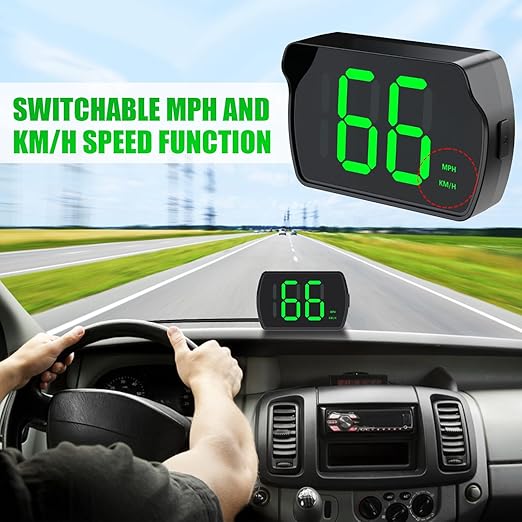 GPS Digital Speedometer for Car MPH, Universal HUD Speed Meter with LED Large Font with USB Cable, Plug and Play for Truck Motor SUV Golf Cart All Vehicles (Contain Car Charger Adapter)