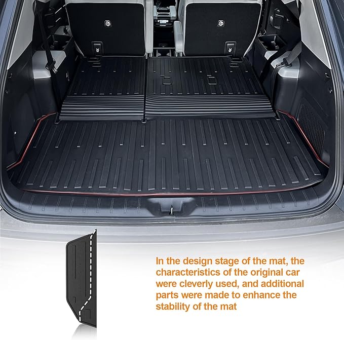 Floor Mats for Grand Highlander Accessories, Cargo Liner with Floor Mats 7 Seater for Toyota Grand Highlander Accessories 2024 2025