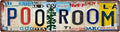 POO ROOM Vintage Metal Tin Street Sign Bar Cafe Garage Cave Home Room Wall Bathroom Farmhouse Garden Porch Patio Decor, 16 x 4 Inch