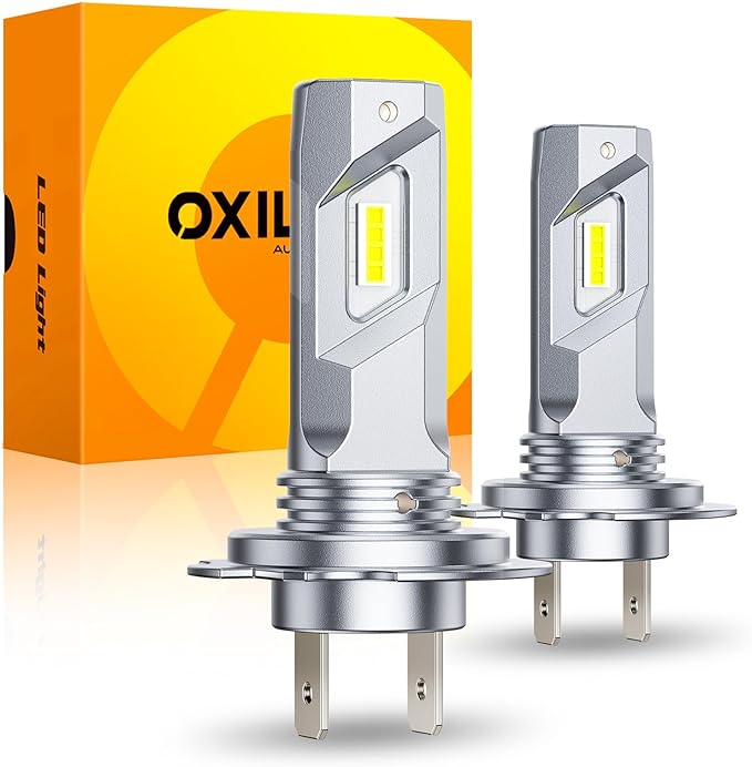 OXILAM 2025 Q26 H7 Bulbs Real 1:1 Design, 36000LM Brighter H7 Fog Light Bulbs, 6500K Cool White Light Bulb Non-polarity, 3Min Plug and Play, IP68, Pack of 2