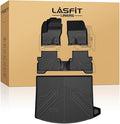LASFIT Floor Mats and Cargo Liner(Lower Position) for Ford Escape 2013-2019 All Weather Protector TPE Custom Fit Car Floor Liners, 1st & 2nd Row & Trunk Mat Combo Set, 4PCS Black