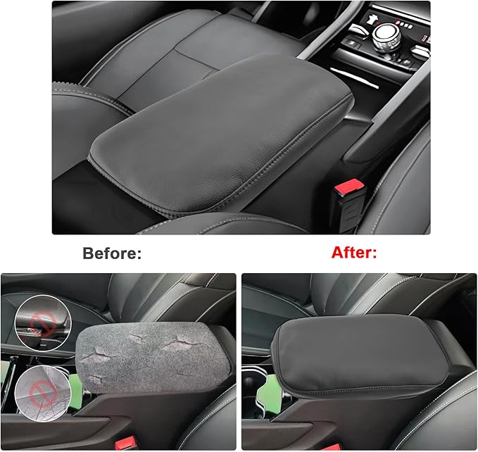 SXCY for 2022-2025 Grand Cherokee Armrest Cover for Jeep Grand Cherokee 2025 Accessories 2024 Grand Cherokee Console Cover 2025 Grand Cherokee Middle Console Cover(Black Line Slim)