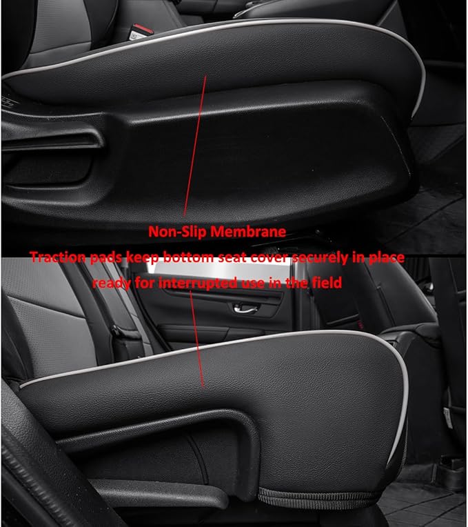 EKR Sportage Seat Covers Custom Fit for KIA Sportage EX,X-Line,SX,SX Prestige,X-pro,X-pro Prestige 2023 2024 2025 2026 Leather Car Seat Cover Full Set - Faux Leather (Black/Gray)