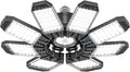 ISKYDRAW LED Garage Light 260W, 26000LM 6500K Garage Ceiling Lights with 8+1 Deformable Panels, Screw in E26 E27 Bulb Bright Bay Lighting for Basement, Shop, Workshop, Barn, Attic