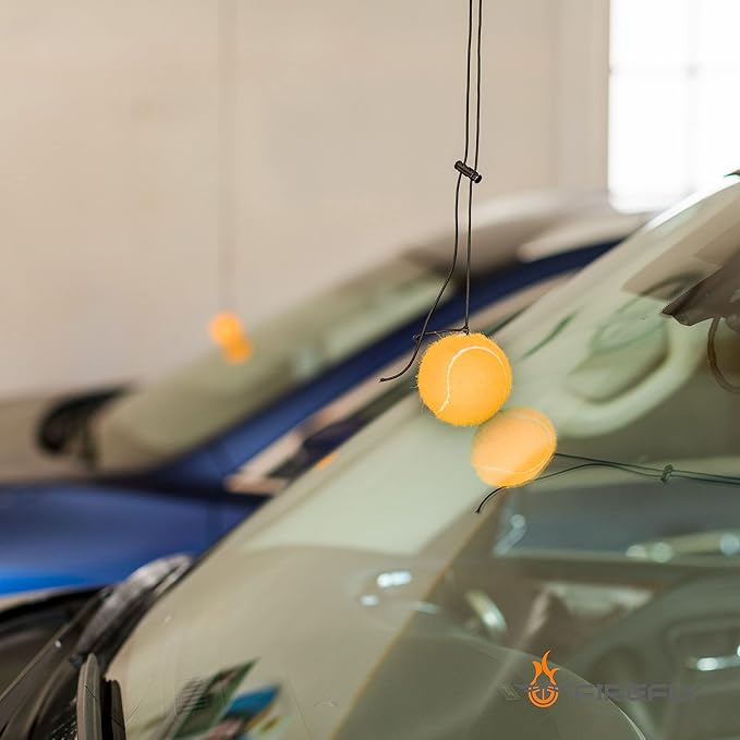 4-Pack Garage Parking Aid Tennis Ball on a String for Garage Parking Precision Parking Guide Garage Car Stop Indicator