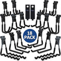 3-H Slatwall Accessories 18 Pack,Slatwall Hooks & Hangers Multi Sizes,Slat Wall Heavy Duty for Space Saving Used as Proslat Accessories with Slatwall Panel(Black)
