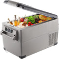 VEVOR CF35 Portable 37 Quart(35 Liter) 12 Volt App Control(-4℉~68℉), Car Refrigerator Dual Zone with 12/24v DC & 110-240v AC for Camping, Travel, Fishing, Outdoor or Home Use, Black+Gray