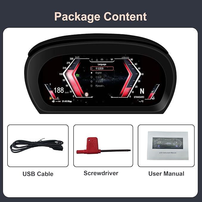 Speedometer Instrument for BMW E90 E91 E92 E93 2005-2012 CCC CIC, 10 inch Linux System Original Car Information Display Digital Cluster Dashboard Screen