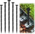 Landscape Edging Stakes, 120 Pcs 8" Plastic Garden Spikes, Spiral Nylon Anchoring Spikes for Paver Edging, Weed Barriers, Artificial Turf, Tent, Grass Pathway and More, Black