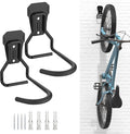 Bike Wall Mount with Fixed Hook, [2 Pack] Heavy Duty Bike Storage Rack, Bike Rack Vertical Stand for Garage - Easily Hang/Detach - with Screws Iron Bike Hanger Brackets