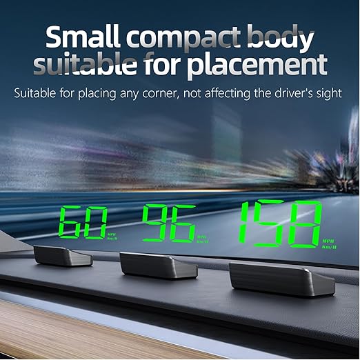 Head Up Display M2, HUD Projection Display Speed, Compact Body, Large Font, Plug and Play, Suitable for All Vehicles
