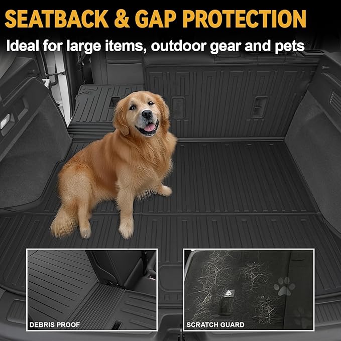 Floor Mats Set for Buick Envision 2021-2025 Accessories, Full Coverage All Weather Floor Mats Cargo Mat with Backrest Protectors & Door Sill Guards