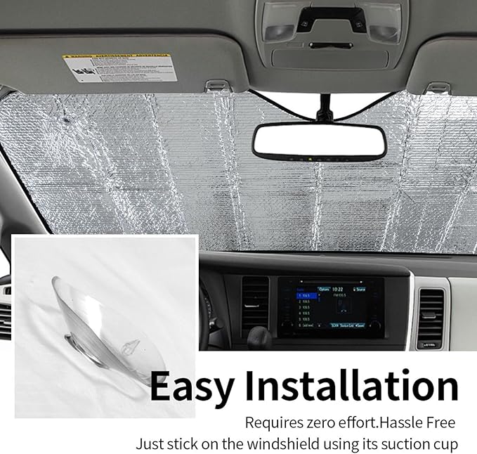 Black White Music Car Windshield Sunshade Front Window Sun Visor Protector Foldable Shield Cover for Truck SUV