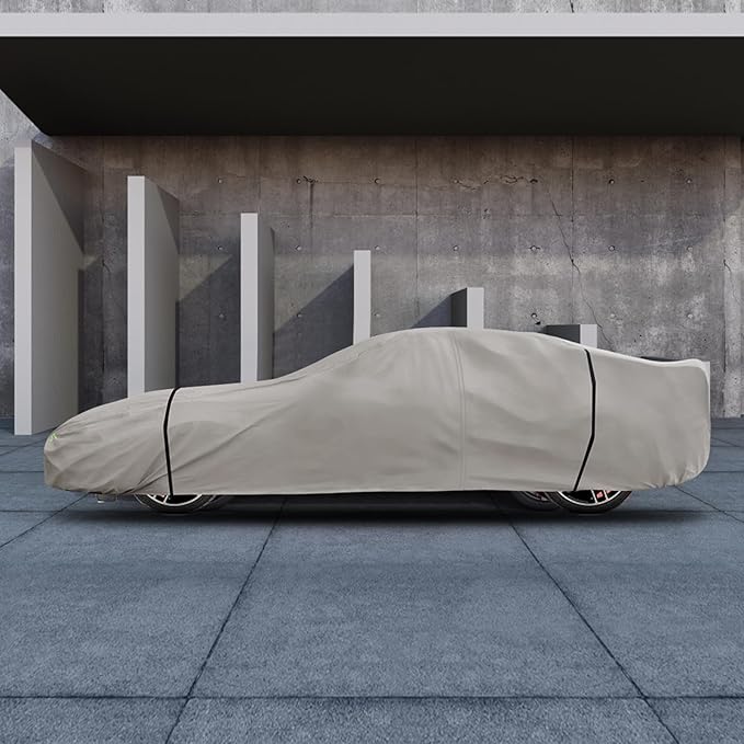 Migaven 6 Layers Car Cover Custom Fit for Corvette C4 C5 C6 C7 C8 1980–2023, Waterproof Full Exterior Cover Rain Sun Protection with Door Zipper (Not Include Mirror Pocket)
