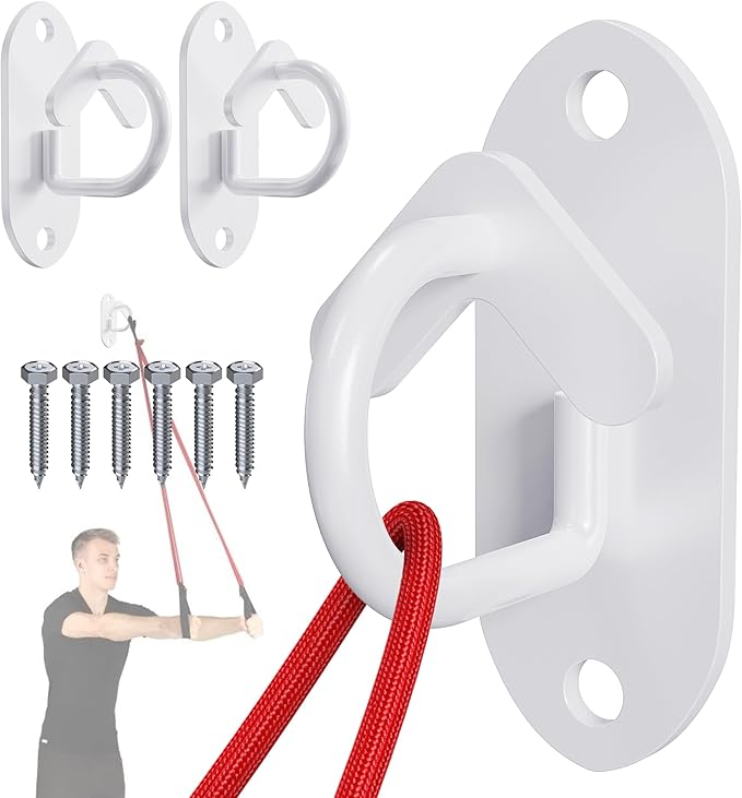 Resistance Band Wall Anchors System, Wall Mount Workout Anchors for Exercise Bands