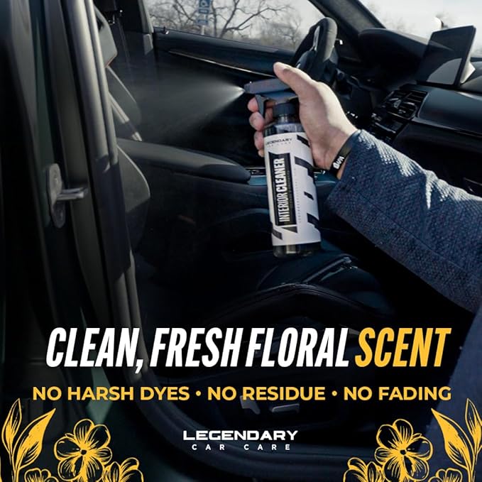 Legendary Interior Cleaner 16oz - All Purpose Interior Detailer & Carpet Cleaner for Cars - Safe on Leather, Plastic, Vinyl, Upholstery & Dashboard - UV Protectant - Tough on Stains & Dirt