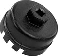 Heavy Duty Oil Filter Cap Removal Tool, 64mm 14 Flute Oil Filter Wrench, Compatible with Toyota, Lexus, Highlander (2.5L-5.7L Engines)
