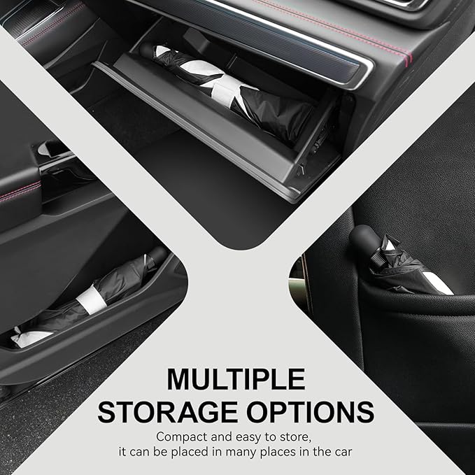 2020-2025 Upgraded for Ford Explorer Sunshade, Portable Foldable Sunshade Accessories, [Nano Ice Crystals Coating] UV Protection, Keeps Interior Cool (for Ford Explorer 2020-2025)