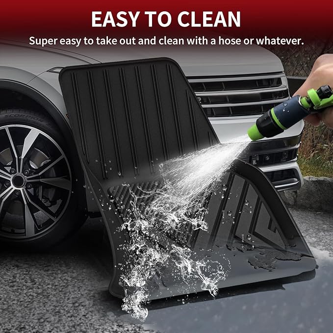 LASFIT Floor Mats Fit for Volkswagen Tiguan 2024 2023 2022 2021 2020 2019 2018 (Only for 5 Seater) All Weather TPE Custom Fit Floor Liners for 1st and 2nd Rows Car Mats for VW Tiguan 2018-2024, Black