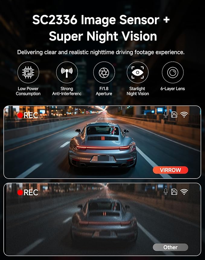 Dash Cam Front and Rear: 4K+2K Dash Camera for Cars - Dashcam Built-in WiFi APP Control 64GB Included 3.39" Touchscreen 24H Parking Monitor WDR Night Vision Loop Recording Collision Detection(X5)