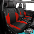 Seat Covers for Toyota 4Runner 2011-2024, Faux Leather Car Seat Cover Full Set, 2-Row-Only for 5 Seats Version-BlackRed