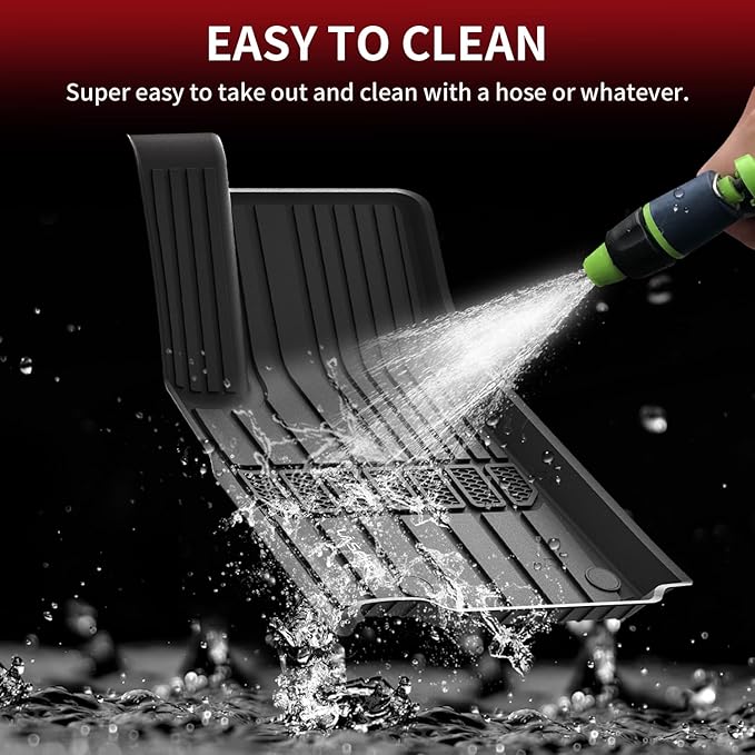 LASFIT Floor Mats for Jeep Grand Cherokee L 2021-2025 (ONLY for 6-Passenger Without Center Console) All Weather TPE Custom Fit Car Mats Floor Liners 1st & 2nd & 3th Row, Black