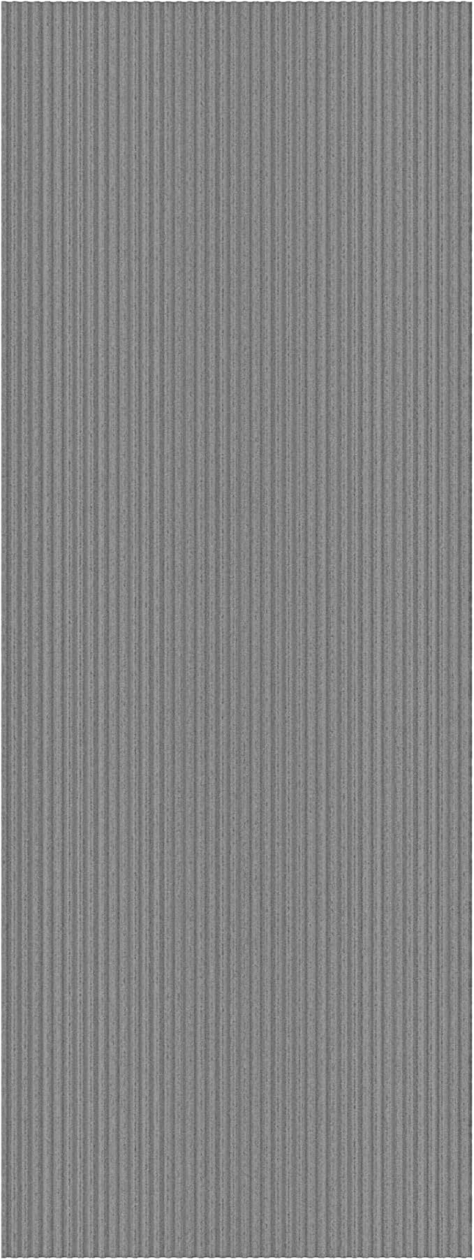 Ottomanson Mud Mat 2' x 2' Entryway Rug - Non-Slip Scraper Doormat for Muddy Paws, Dirt Trapping Indoor/Outdoor Mat for High-Traffic Areas, Kitchen, Garage, Patio, Gray