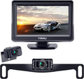 YIMU Backup Camera System with License Plate Backup Reverse Camera, Easy Installation, Plug & Play, DIY Guide Lines, 150° Wide Angle, Night Vision, IP69K Waterproof, Optional Dual Bracket K4302