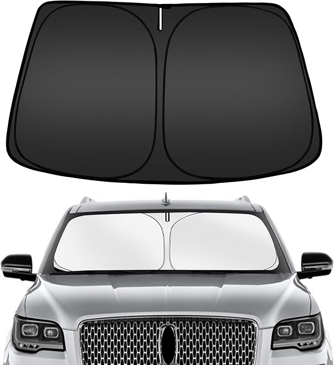 ARISMOTOR Windshield Sun Shade for Lincoln Navigator 2018-2025, Custom Fit Foldable Front Window Sunshade Sun Visor Protector, Block UV Rays Keep Your Car Cooler