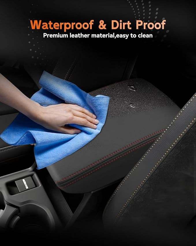 CDEFG for Subaru Forester 2025 Center Console Cover Armrest Box Cover for Forester (Premium, Sport, Limited, Touring Trims) 2025 Accessories Console Arm Rest Protector Red Line