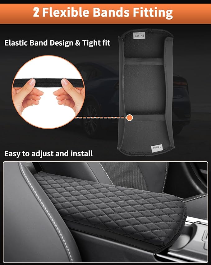 Shademax Custom for 2023 2024 2025 2026 Toyota Prius Center Console Cover Armrest Cover Cushion Pad Cover 2025 Prius XW60 5th Accessories Middle Console Arm Rest Protector PU Leather Anti-Scratch