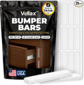 25 Door Slam Bumper Bars – Self-Adhesive Silicone Silencer Strips, Anti-Slam Noise Dampening Pads for Doors, Closets, Furniture, Soft Close Rattle Stopper, Door Protector – Vellax