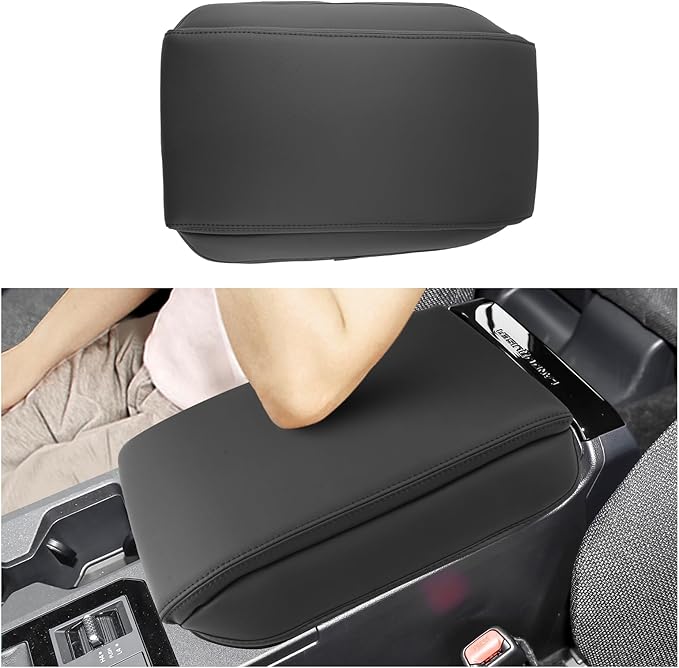 SXCY for 2024 2025 Land Cruiser Armrest Cover for Toyota Land Cruiser 2025 Center Console Cover 2024 2025 Land Cruiser Center Console Cover for 2025 Land Cruiser (Black Line (Pad))