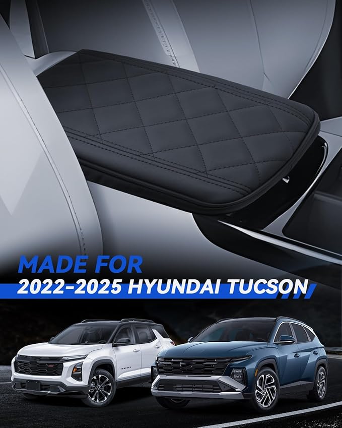 Armrest Cover for Hyundai Tucson 2025 Accessories Center Console Middle Lid Pad Protector for Car Elbow Rest