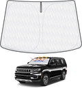 Cartist Windshield Sun Shade Custom Fit for Jeep Wagoneer 2022 2023 2024 Accessories Foldable Car Front Window Sunshade Sun Visor Protector