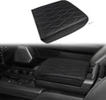 Muslogy Center Console Armrest Cover Compatible with Ford F-150 F150 2021-2025 Comfort Armrest Pad Arm Rest Cushion Vegan Leather Protector Regular Thick(WorkSurface ONLY)