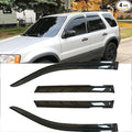 4pcs Shatterproof Outside Mount Style Sun Rain Guard Stylish Side Window Wind Deflectors Dark Smoke Vent Window Visors fit for 01-12 Escape 08-11 Mazda Tribute 05-11 Mercury Mariner 94059