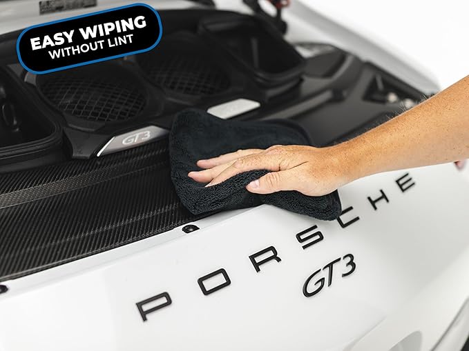The Rag Company - Drying Towels for Car Detailing - Premium Microfiber Cloth Perfect for a Streak-Free Finish - Spectrum 420 Dark Pack - 420 GSM, 16" x 16" (9-Pack)