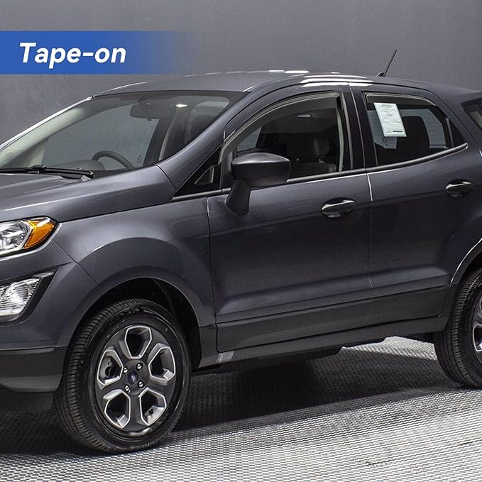 Window Visors Rain Guards for Ford EcoSport 2018 2019 2020 2021 2022, Out-Channel Window Vent Wind Deflectors Visors Shades for 18 19 20 21 22 EcoSport